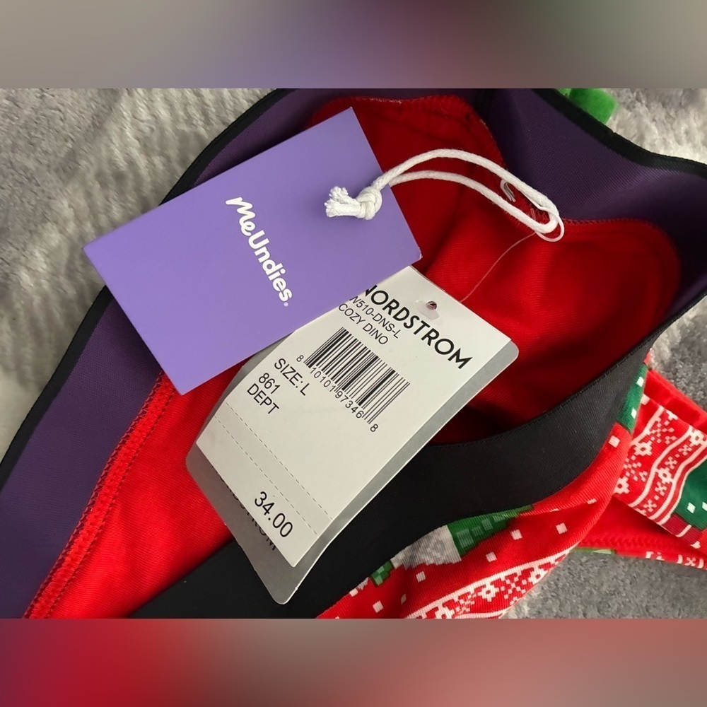 Me Undies Christmas Cozy Dino Bralette Large Holiday Nwt — image 4 of 5